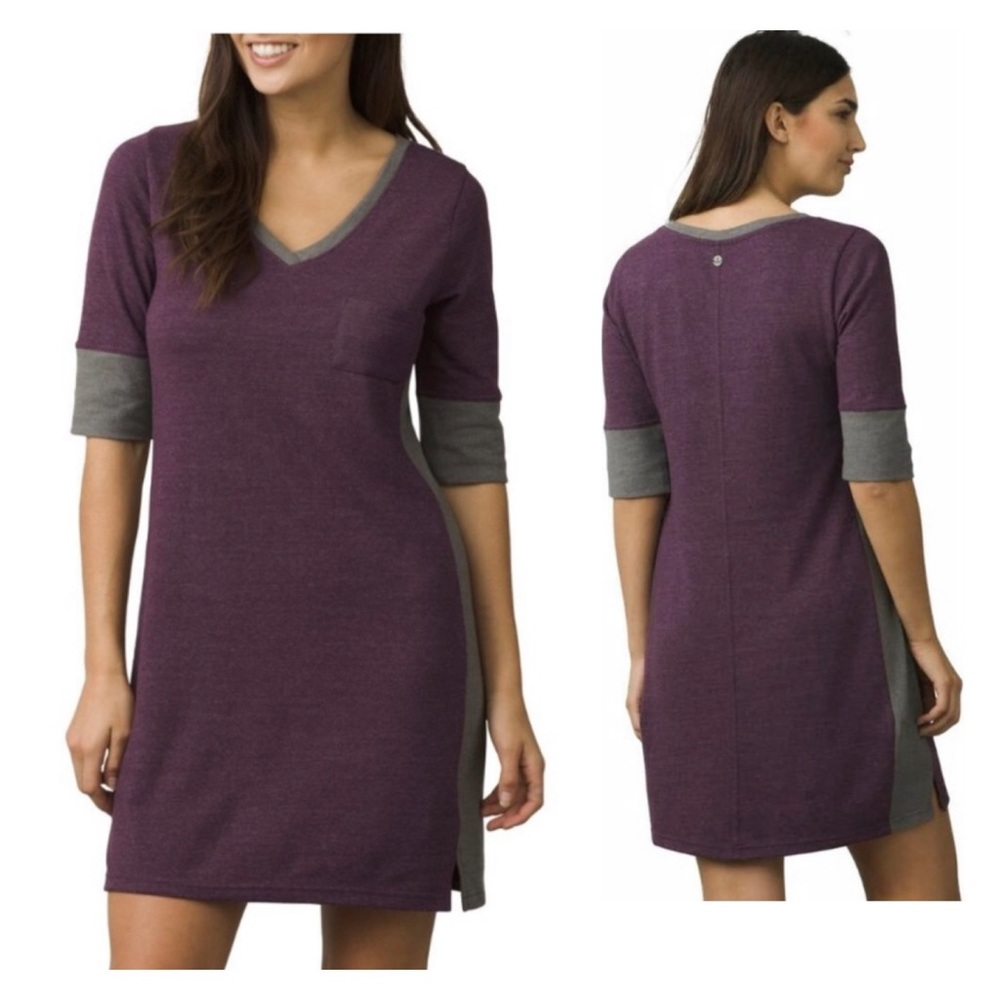 Prana Organic Cotton Matilda Dress in Dark Plum Size XS